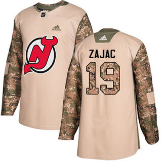 Youth New Jersey Devils #19 Travis Zajac Camo Authentic 2017 Veterans Day Stitched NHL Jersey