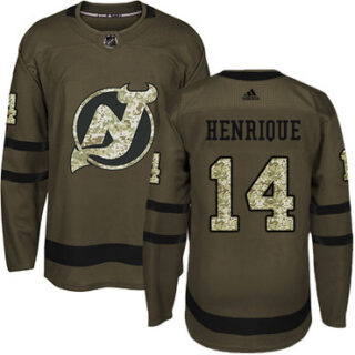 Youth New Jersey Devils #14 Adam Henrique Green Salute to Service Stitched NHL Jersey