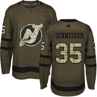 Youth New Jersey Devils #35 Cory Schneider Green Salute to Service Stitched NHL Jersey