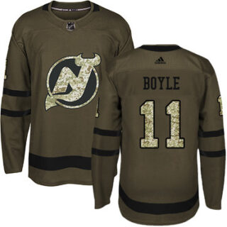 Youth New Jersey Devils #11 Brian Boyle Green Salute to Service Stitched NHL Jersey