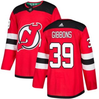 Youth New Jersey Devils #39 Brian Gibbons Red Home Authentic Stitched NHL Jersey