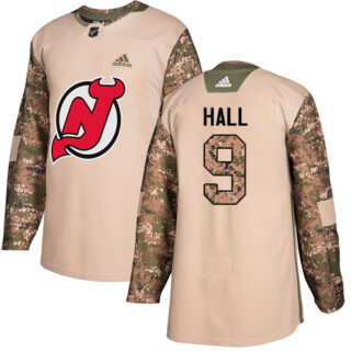 Youth New Jersey Devils #9 Taylor Hall Camo Authentic 2017 Veterans Day Stitched NHL Jersey