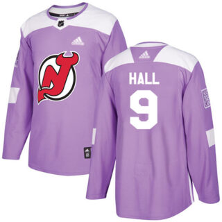 Youth New Jersey Devils #9 Taylor Hall Purple Authentic Fights Cancer Stitched NHL Jersey