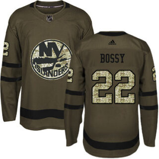 Youth New York Islanders #22 Mike Bossy Green Salute to Service Stitched NHL Jersey