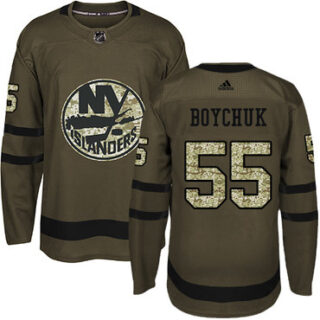 Youth New York Islanders #55 Johnny Boychuk Green Salute to Service Stitched NHL Jersey