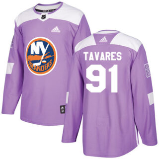 Youth New York Islanders #91 John Tavares Purple Authentic Fights Cancer Stitched NHL Jersey
