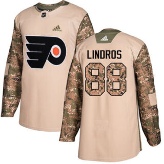 Youth Philadelphia Flyers #88 Eric Lindros Camo Authentic 2017 Veterans Day Stitched NHL Jersey