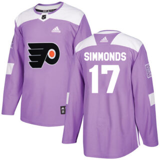 Youth Philadelphia Flyers #17 Wayne Simmonds Purple Authentic Fights Cancer Stitched NHL Jersey