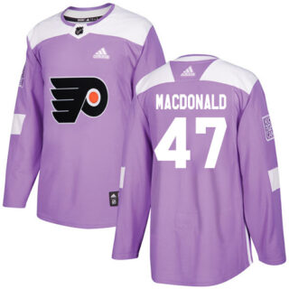 Youth Philadelphia Flyers #47 Andrew MacDonald Purple Authentic Fights Cancer Stitched NHL Jersey