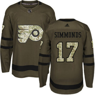 Youth Philadelphia Flyers #17 Wayne Simmonds Green Salute to Service Stitched NHL Jersey