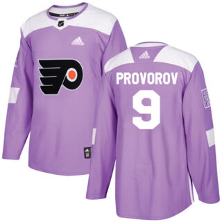 Youth Philadelphia Flyers #9 Ivan Provorov Purple Authentic Fights Cancer Stitched NHL Jersey