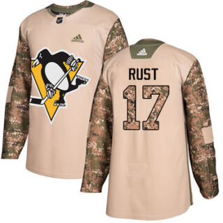 Youth Pittsburgh Penguins #17 Bryan Rust Camo Authentic 2017 Veterans Day Stitched NHL Jersey
