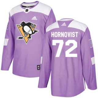 Youth Pittsburgh Penguins #72 Patric Hornqvist Purple Authentic Fights Cancer Stitched NHL Jersey