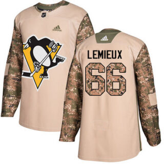 Youth Pittsburgh Penguins #66 Mario Lemieux Camo Authentic 2017 Veterans Day Stitched NHL Jersey