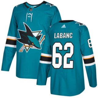 Youth San Jose Sharks #62 Kevin Labanc Teal Home Authentic Stitched NHL Jersey