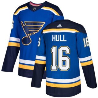 Youth St. Louis Blues #16 Brett Hull Blue Home Authentic Stitched NHL Jersey
