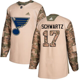 Youth St. Louis Blues #17 Jaden Schwartz Camo Authentic 2017 Veterans Day Stitched NHL Jersey