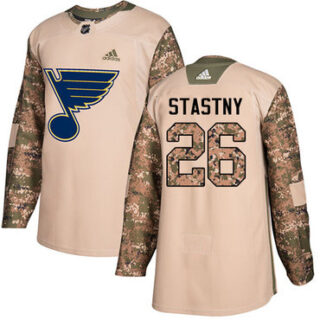 Youth St. Louis Blues #26 Paul Stastny Camo Authentic 2017 Veterans Day Stitched NHL Jersey