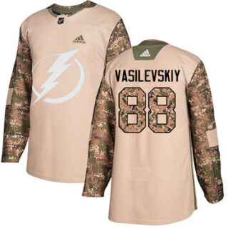 Youth Tampa Bay Lightning #88 Andrei Vasilevskiy Camo Authentic 2017 Veterans Day Stitched NHL Jersey