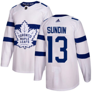 Youth Toronto Maple Leafs #13 Mats Sundin White Authentic 2018 Stadium Series Stitched NHL Jersey