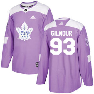 Youth Toronto Maple Leafs #93 Doug Gilmour Purple Authentic Fights Cancer Stitched NHL Jersey
