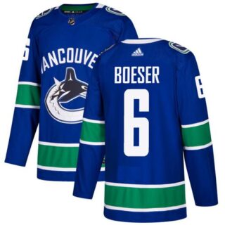 Youth Vancouver Canucks #6 Brock Boeser Blue Home Authentic Stitched NHL Jersey