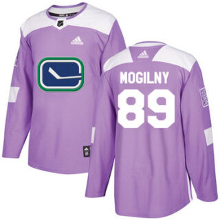 Youth Vancouver Canucks #89 Alexander Mogilny Purple Authentic Fights Cancer Stitched NHL Jersey