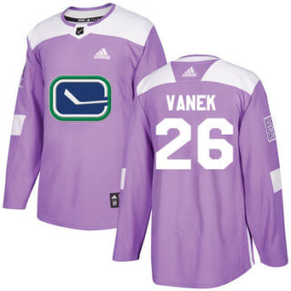 Youth Vancouver Canucks #26 Thomas Vanek Purple Authentic Fights Cancer Stitched NHL Jersey
