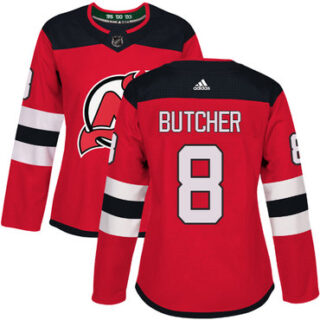 Women's New Jersey Devils #8 Will Butcher Red Home Authentic Stitched NHL Jersey