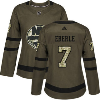Women's New York Islanders #7 Jordan Eberle Green Salute to Service Stitched NHL Jersey