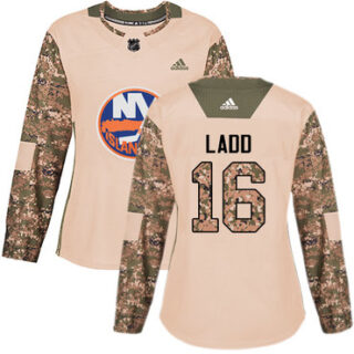 Women's New York Islanders #16 Andrew Ladd Camo Authentic 2017 Veterans Day Stitched NHL Jersey