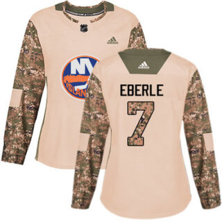 Women's New York Islanders #7 Jordan Eberle Camo Authentic 2017 Veterans Day Stitched NHL Jersey