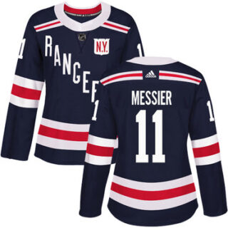 Women's New York Rangers #11 Mark Messier Navy Blue Authentic 2018 Winter Classic Stitched NHL Jersey