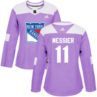 Women's New York Rangers #11 Mark Messier Purple Authentic Fights Cancer Stitched NHL Jersey
