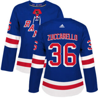 Women's New York Rangers #36 Mats Zuccarello Royal Blue Home Authentic Stitched NHL Jersey