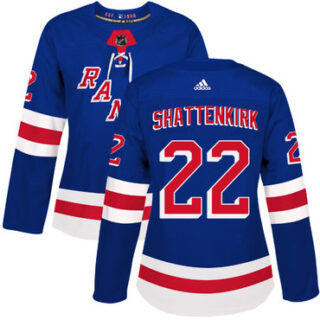 Women's New York Rangers #22 Kevin Shattenkirk Royal Blue Home Authentic Stitched NHL Jersey