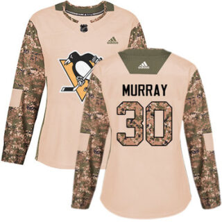 Women's Pittsburgh Penguins #30 Matt Murray Camo Authentic 2017 Veterans Day Stitched NHL Jersey