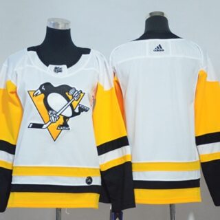 Women's Pittsburgh Penguins Blank White Road Authentic Stitched NHL Jersey