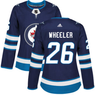 Women's Winnipeg Jets #26 Blake Wheeler Navy Blue Home Authentic Stitched NHL Jersey
