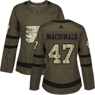 Women's Philadelphia Flyers #47 Andrew MacDonald Green Salute to Service Stitched NHL Jersey