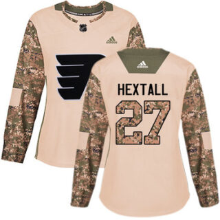 Women's Philadelphia Flyers #27 Ron Hextall Camo Authentic 2017 Veterans Day Stitched NHL Jersey