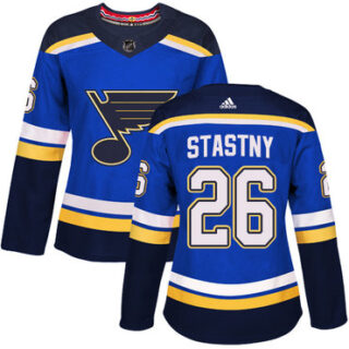 Women's St. Louis Blues #26 Paul Stastny Blue Home Authentic Stitched NHL Jersey