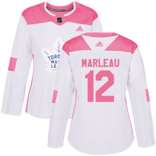 Women's Toronto Maple Leafs #12 Patrick Marleau White Pink Authentic Fashion Stitched NHL Jersey