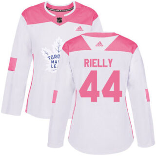 Women's Toronto Maple Leafs #44 Morgan Rielly White Pink Authentic Fashion Stitched NHL Jersey