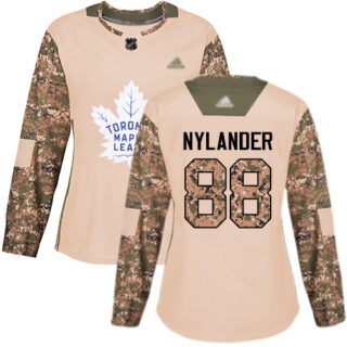 Women's Toronto Maple Leafs #88 William Nylander Camo Authentic 2017 Veterans Day Stitched Hockey Jersey