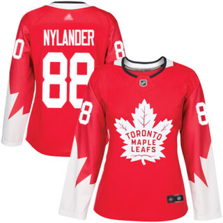 Women's Toronto Maple Leafs #88 William Nylander Red Team Canada Authentic Stitched Hockey Jersey