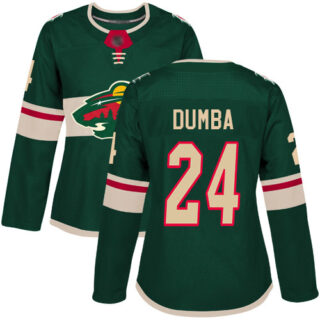 Women's Minnesota Wild #24 Matt Dumba Green Home Authentic Stitched Hockey Jersey