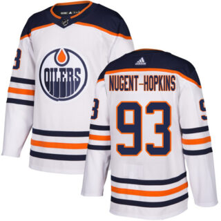 Youth Edmonton Oilers #93 Ryan Nugent-Hopkins Away White NHL Alternate Jersey