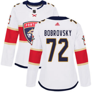 Women's Florida Panthers #72 Sergei Bobrovsky White Road Authentic Stitched Hockey Jersey