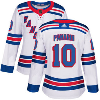 Women's New York Rangers #10 Artemi Panarin White Road Authentic Stitched Hockey Jersey